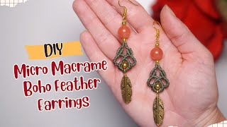 DIY Feather Earring Tutorial [upl. by Kimble588]