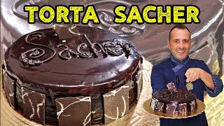 TORTA SACHER NUOVA RICETTA Come fare le decorazioni di cioccolato in casaCorso di pasticceria [upl. by Novyad]