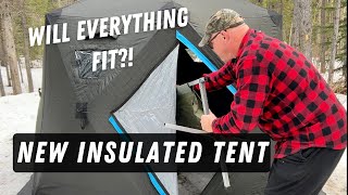 Trying Our New INSULATED TENT Winter Camping [upl. by Alludba]