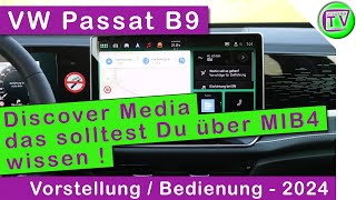 Discover Media Infotainmentsystem MIB4 im VW Passat B9 2024 [upl. by Neelak]