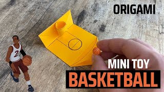 ORIGAMI BASKETBALL TOY EASY DIY CRAFT TUTORIAL  ANTISTRESS PAPER TOY BASKETBALL ORIGAMI SLAM DUNK [upl. by Atiragram187]