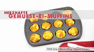 Herzhafte GemüseEiMuffins  aus der Pampered Chef Muffinform [upl. by Socin]