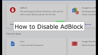 How to Disable AdBlock [upl. by Whiting]