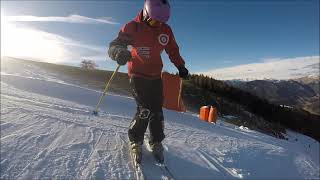 Skiing exercise edge and slide for intermediate skier [upl. by Nnyleitak]