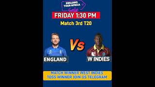 England vs West Indies 3rd Match l Dream 11 Team Match Prediction [upl. by Ytte]