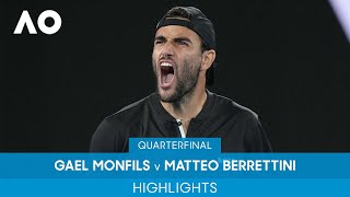 Gael Monfils v Matteo Berrettini Highlights QF  Australian Open 2022 [upl. by Deanna]