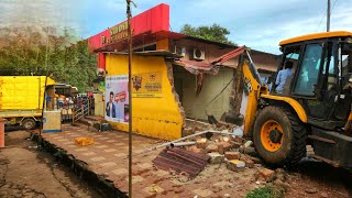 Mapusa Municipality Vice Chairpersons Super Market Partially Demolished At Karaswada Mapusa [upl. by Shanley]