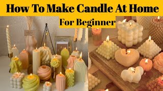 How to Make candle 🕯️ At home  How to make parrafine candle at home for beginners in Urdu \ Hindi [upl. by Alacim]