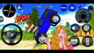 Dollar Song Modified blu Mahindra Thar 😱😈 4x4 offroad Android Gameplay Village stunt thar [upl. by Norrab]