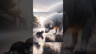 The story of a dog saving a kitten cat kitten story cute dog [upl. by Kahl]