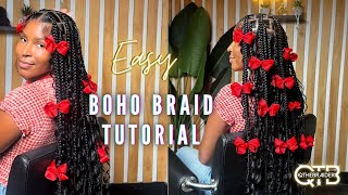 EASY Boho Braid Tutorial [upl. by Noislla]