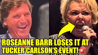 Tucker Carlson Laughs NERVOUSLY As Roseanne RUINS His Event [upl. by Lloyd348]