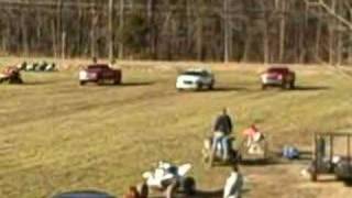 JWIllie vs Bret vs Lil Johnathon Drag Racing at the Fisher Farm [upl. by Hamitaf]