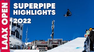 2022 Laax Open Superpipe Highlights [upl. by Anialad335]