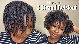 IN DEPTH 3Strand Twistout on Type 4 NATURAL HAIR [upl. by Ettedanreb]