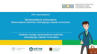 Sprawozdania komunalne  Sprawozdanie podmiotu zbierającego odpady komunalne  Dodanie nowego [upl. by Assirralc]