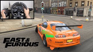 Forza Horizon 4 Paul Walker Toyota Supra Steering Wheel  Shifter Fast and Furious Gameplay [upl. by Pugh980]