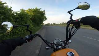 Yamaha Virago 535 test ride with new 10quot ape hangers  GoPro Hero7 Black [upl. by Ebenezer]