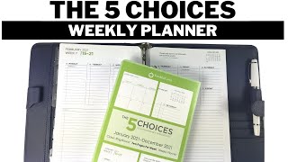 The 5 Choices Weekly Ringbound Planner by Franklin Covey [upl. by Yenahs568]