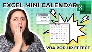 How to Insert Excel Date Picker  Mini Calendar Addin  Secret VBA Hack [upl. by Pathe]