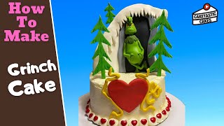 How the Grinch Stole Christmas Cake Tutorial  Grinch Cake Decorating Video by Caketastic Cakes [upl. by Rubin]