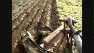 Ploughing with MF 135 and Ferguson 10 inch Plough  2012 [upl. by Elegna691]