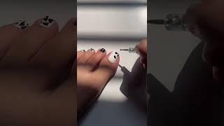 Cow 🐄 print nailart 🐄🐄✨ nailartathome naildesigns nailart nails layeron nailtutorial [upl. by Waddle]