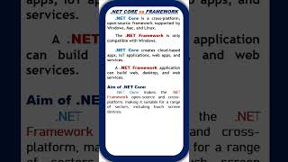 net core vs framework  net core  net framework [upl. by Enner]