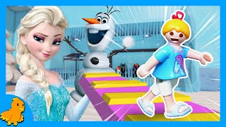 Mit ELSA amp OLAF aus DIE EISKÖNIGIN im Gefängnis❄️⛄ Wird Hannah entkommen🥶 Playmobil Familie Vogel [upl. by Enairb]