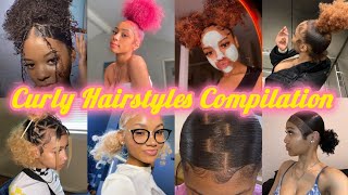 Natural Curly Hairstyles Compilation 💞 Viral Curly hair tiktoks [upl. by Ahseekan]