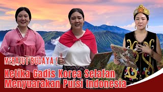 Ketika Gadis Korea Selatan Menyuarakan Puisi Indonesia reaction [upl. by Godliman]