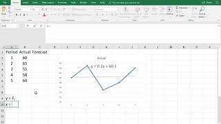 Linear trend forecast in Excel 208 [upl. by Imim]