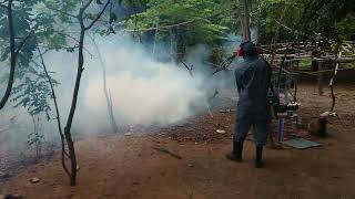 These are the process of doing fogging to kill mosquitoes Full Video [upl. by Gorden]