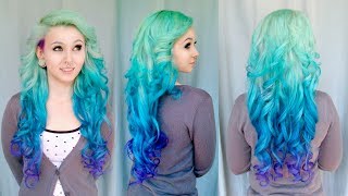 DIY MERMAID OMBRE HAIR on Sarah Sorceress  Tutorial by Cira Meisen [upl. by Ylirama]