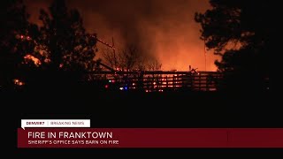 One person hospitalized several horses die in Franktown barn fire Monday morning [upl. by Oriaj]