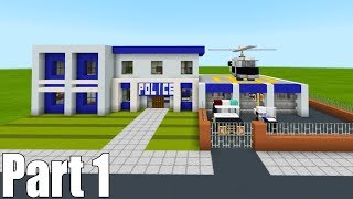 Minecraft Tutorial How To Make A Police Station Part 1 quot2019 City Tutorialquot [upl. by Nathalia448]