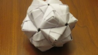 How to make an Origami Woven Stellated Icosahedron out of Sonobe modules [upl. by Klos]