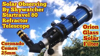 Converting Skywatcher Startravel 80mm Refractor Into A Solar Telescope Orion Glass Solar Filter [upl. by Ondrej]