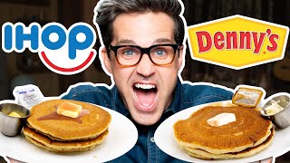 IHOP vs Dennys Taste Test  FOOD FEUDS [upl. by Yleak]