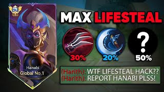 GLOBAL HANABI 100 LIFESTEAL HACK BUILD AND EMBLEM 2024😱 MAXIMUM LIFESTEAL HANABI BEST BUILD 2024 [upl. by Mckee]