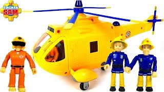 UNBOXING FIREMAN SAM WALLABY 2 WITH TOM THOMAS FIREMAN SAM amp PENNY  FOREST FIRE amp HELICOPTER RESCUE [upl. by Elatnahs]