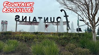 FOUNTAINS AT ROSEVILLE SHOPPING PLAZA PARKING LOT TOUR IN ROSEVILLE CALIFORNIA [upl. by Aihtyc]