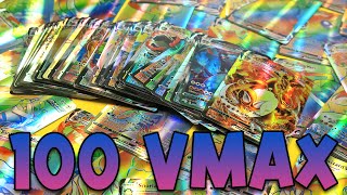 Opening Box of 100 VMAX Pokemon Cards from Aliexpress [upl. by Lauri300]