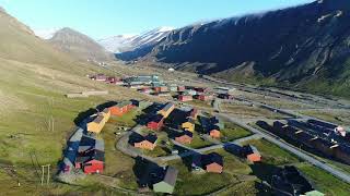 Drone Flight over Longyearbyen Svalbard [upl. by Kesia]