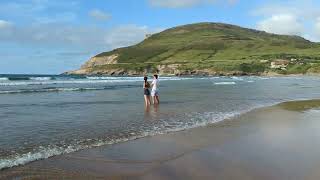 Playa de La Arena Muskiz Waves Ocean Sounds and Surfers 💨 [upl. by Nudnarb332]