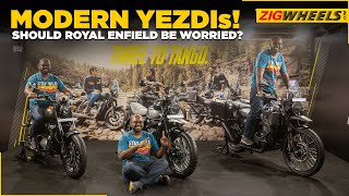 Yezdi Scrambler Adventure amp Roadster First Look Video  An Icon Reborn  ZigWheelscom [upl. by Bella]