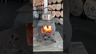 Heating and cooking stove burning wood and coal heating stove home heating wood stove [upl. by Obbard]