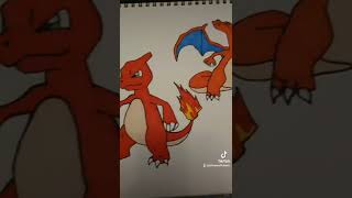 Charmander Evolution Chain  Drawing [upl. by Oleta]