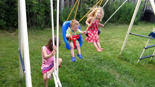 kids on the swings playing [upl. by Nueormahc]