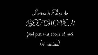 piano n°1 lettre à élise 4 mains [upl. by Initof446]